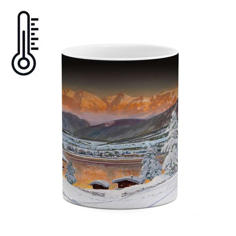 ماگ حرارتی کاکتی مدل منظره برفی کد mgh15083