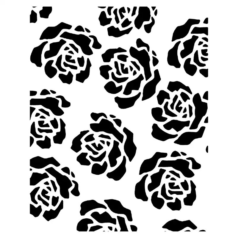 شابلون باتیس آرت طرح پترن گل کد 50-460