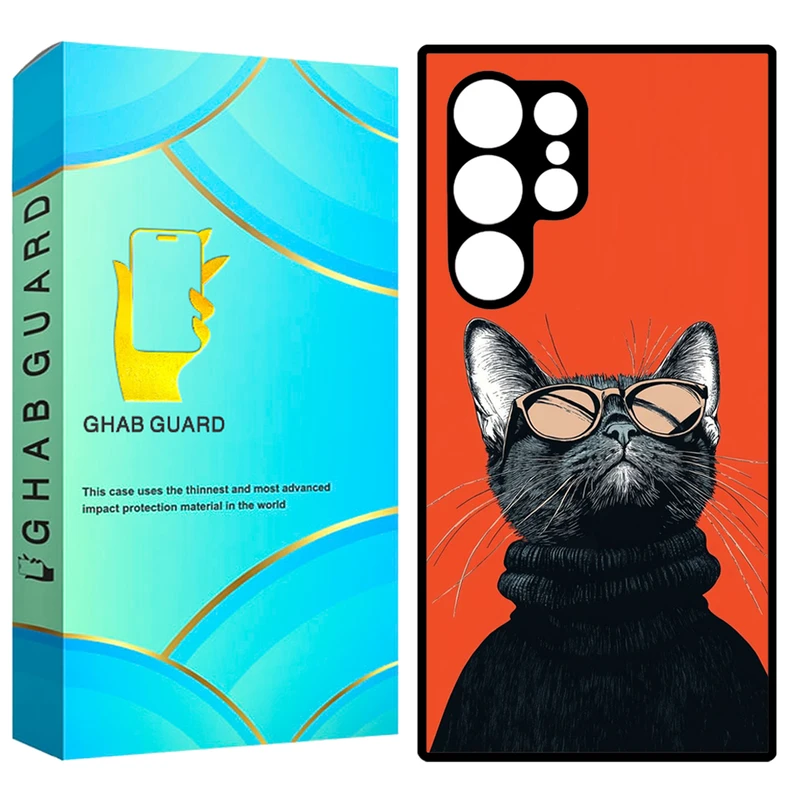 کاور قاب گارد طرح گربه مدل GCHPS23U مناسب برای گوشی موبایل سامسونگ Galaxy S23 Ultra 5G