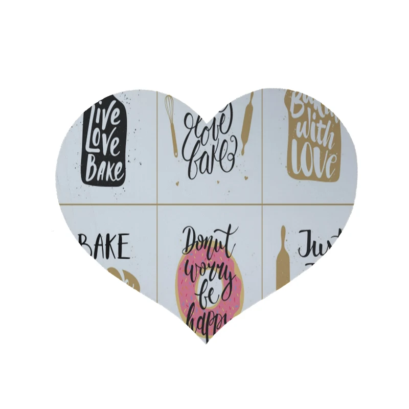  پادری مدل قلب طرح آشپزخانه کد 8090 سایز 90 × 90 سانتی متر