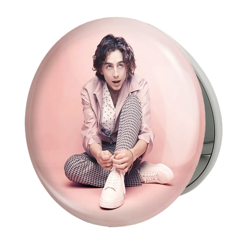 آینه جیبی خندالو طرح تیموتی شالامی Timothée Chalamet مدل تاشو کد 19277 