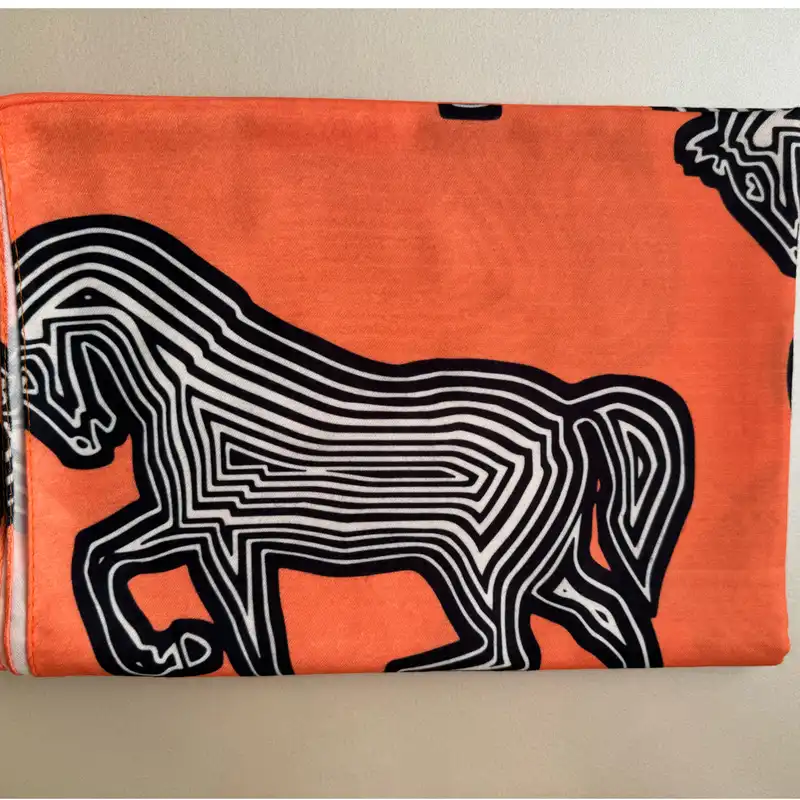 شال زنانه مدل موهر پاییزی زمستانی اسپرت مهمانی طرح اسب دار