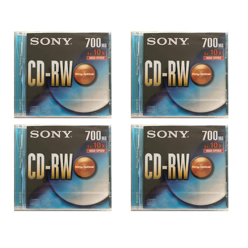 سی دی خام سونی مدل CD-RW بسته 4 عددی