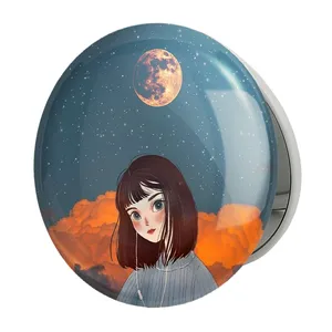 آینه جیبی خندالو طرح دخترانه مدل تاشو کد 25638 