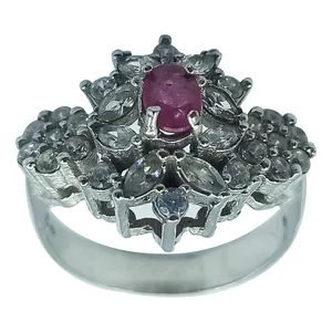 انگشتر نقره زنانه سلین کالا مدل یاقوت سرخ ce-As204