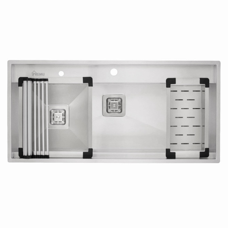 سینک ظرفشویی استیل توکار دو لگنه مدل پریمو 100