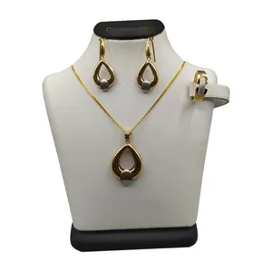 نیم ست طلا 18 عیار زنانه مدل اشکی