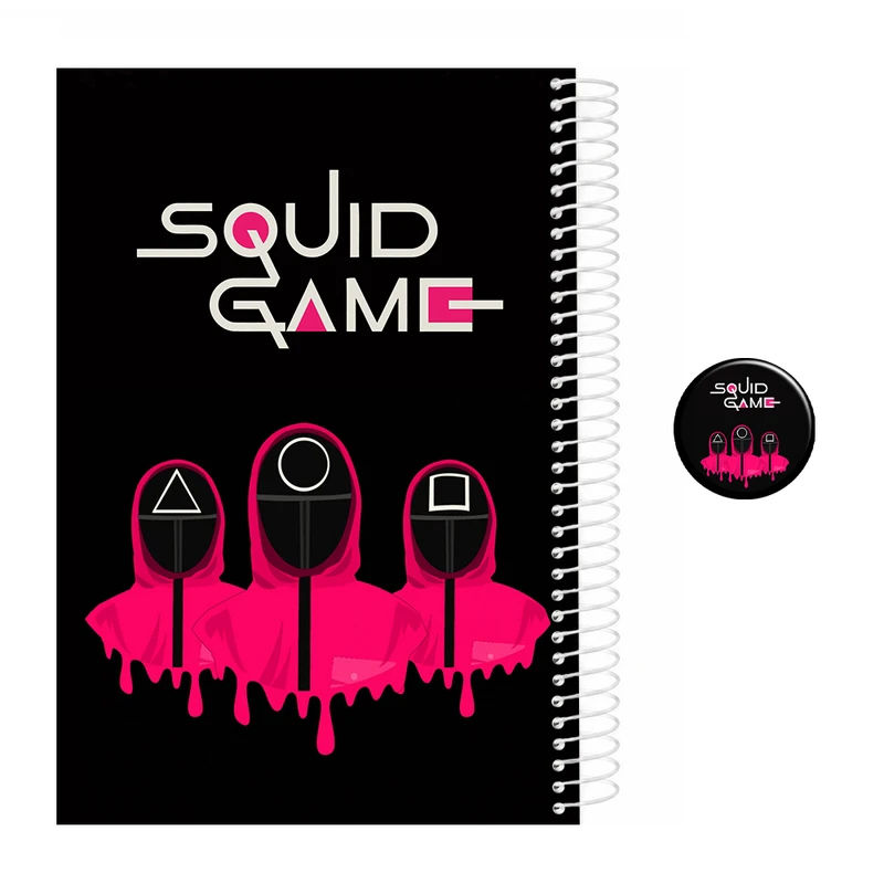 دفتر مشق 200 برگ سیمی مدل بازی مرکب کد Squid game به‌همراه پیکسل مجموعه 2 عددی