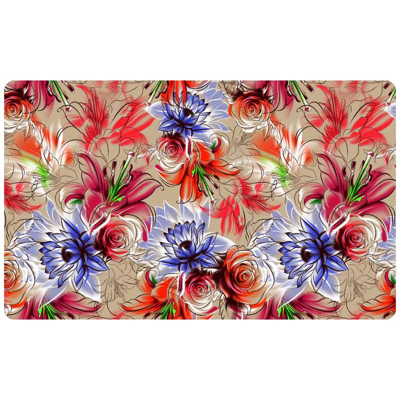 پادری طرح کلاسیک.گل رنگی مدل 3503 سایز 46×76 سانتی متر