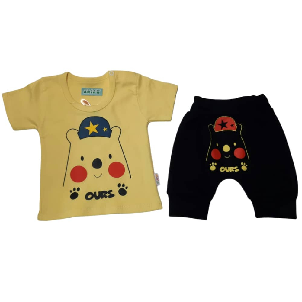ست تی شرت و شلوارک بچگانه مدل ours bear  کد t77285493