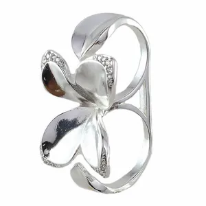 انگشتر زنانه مدل گل دو انگشتی کد AAE550