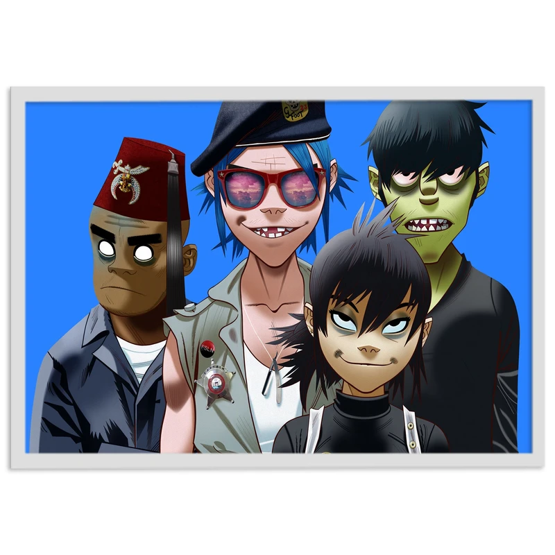 تابلو نوری بکلیت مدل طرح گروه گوریلاز Gorillaz مدل لایت باکس W-s2336