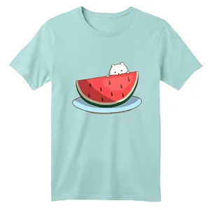 تی شرت آستین کوتاه بچگانه مدل هندوانه یلدایی کد6  رنگ آبی روشن