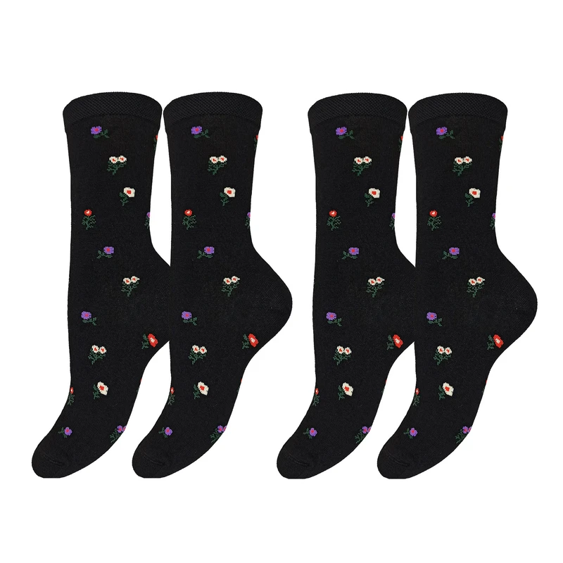 جوراب ساق بلند زنانه مدل شکوفه کد 2016