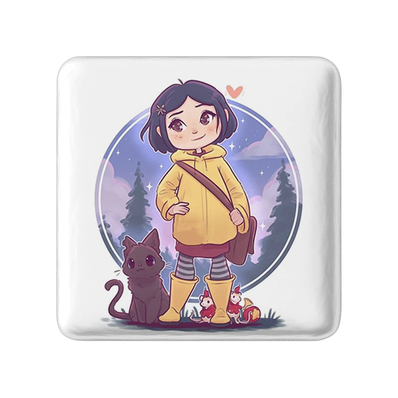 مگنت خندالو طرح کورالاین Coraline  مدل مربعی کد 20791