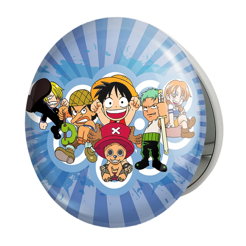 آینه جیبی خندالو طرح لوفی و چوپر و زورو و اوسوپ انیمه وان پیس One Piece مدل تاشو کد 11415 