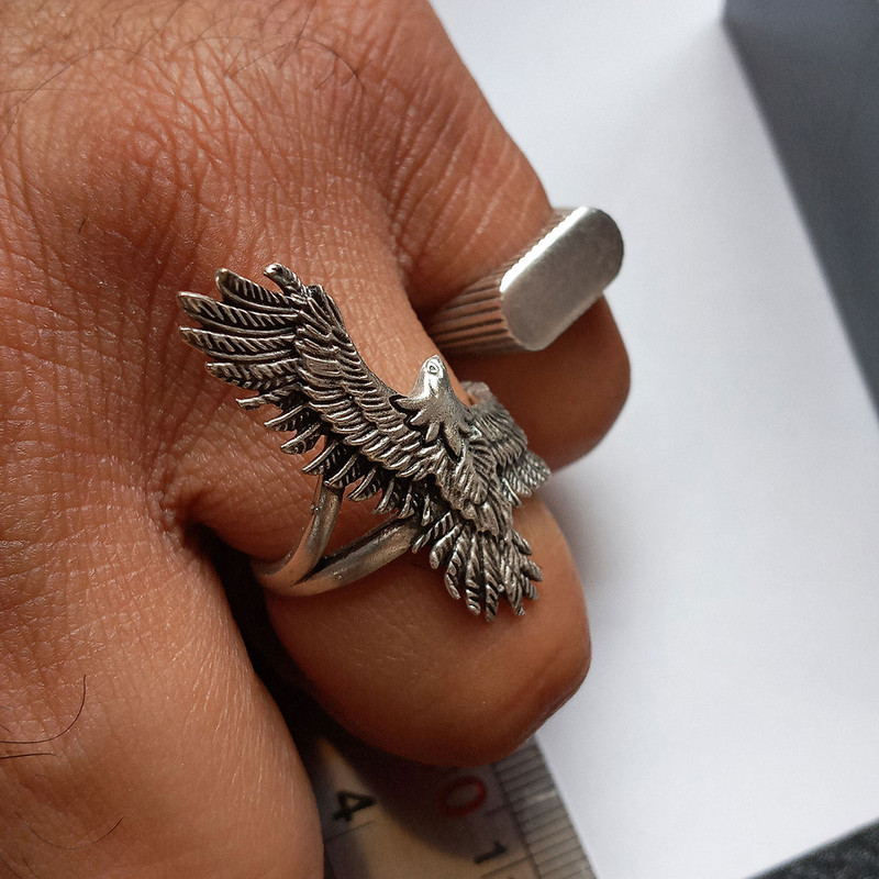 انگشتر مردانه مدل عقاب کد KJ-85