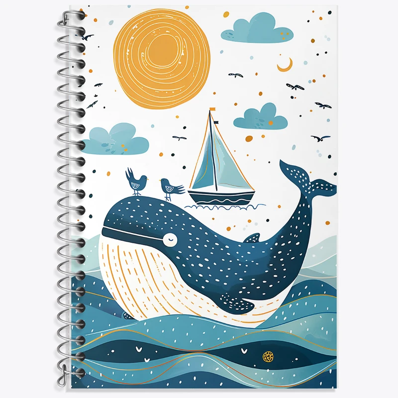 دفتر نت موسیقی 50 برگ خندالو طرح نهنگ کد F8347