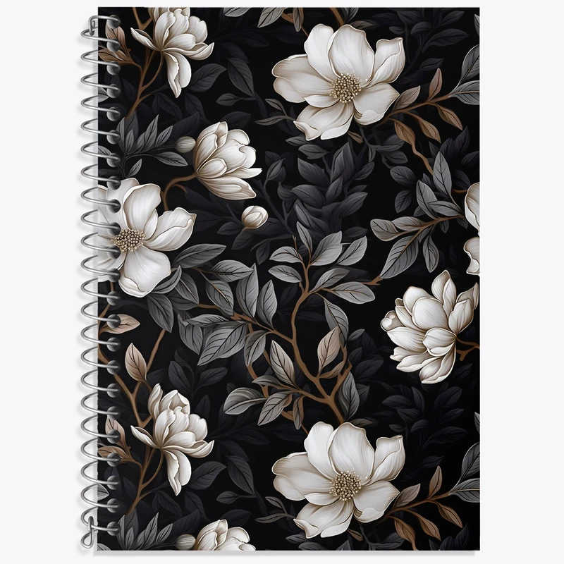 دفتر زبان 50 برگ خندالو مدل سه خط طرح گل گلی کد N2896