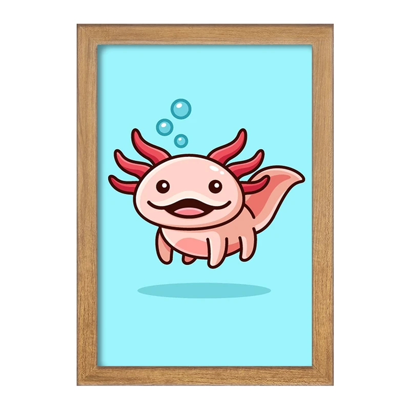 تابلو خندالو مدل حیوانات آبزی ماهی اکسولوتل کد 28155