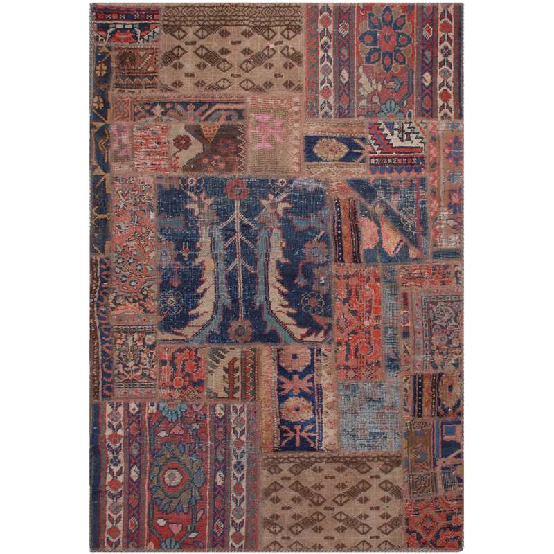 کلاژ فرش دستبافت یک و نیم متری فرش هریس کد 101631