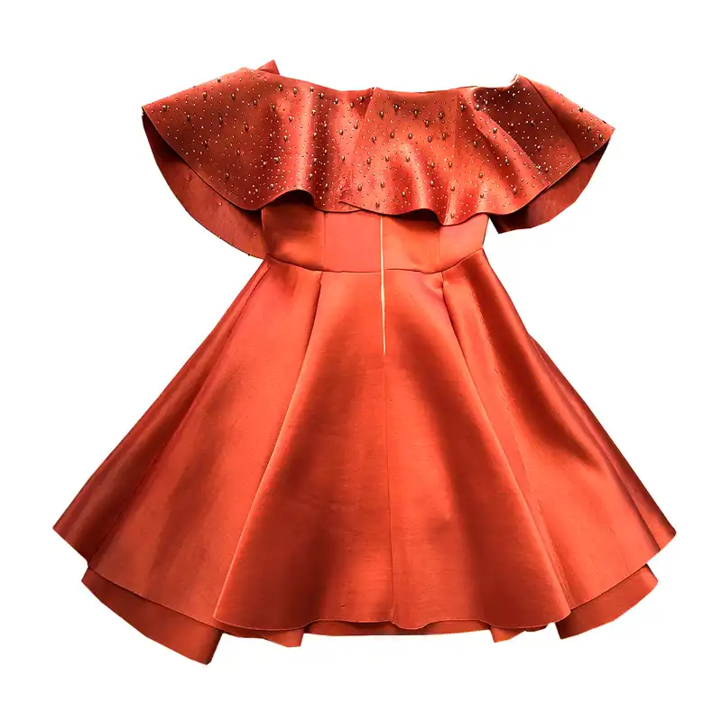 پیراهن دخترانه مدل یقه دلبری 6716