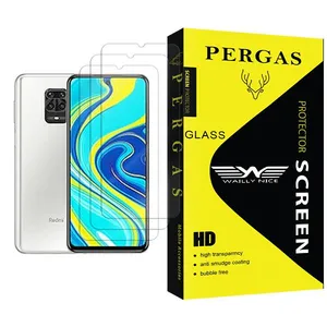 Waily Nice Pergas Glass MIX003 Screen Protector For Xiaomi Redmi Note 9 Pro (India) Pack Of 3