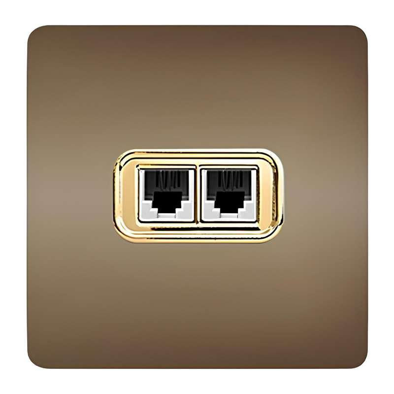 پریز تلفن دوقلو صنایع آسیا الکتریک مدل کریستال BEI-GLD پریز تلفن دوقلو صنایع آسیا الکتریک مدل کریستال BEI-GLD