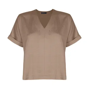 بلوز زنانه آیبکس مدل 11827 رنگ کرم