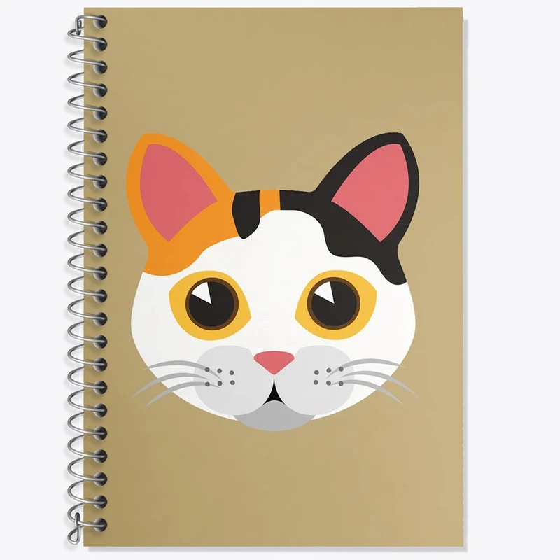 دفتر زبان 50 برگ خندالو مدل سه خط طرح گربه کد 5009