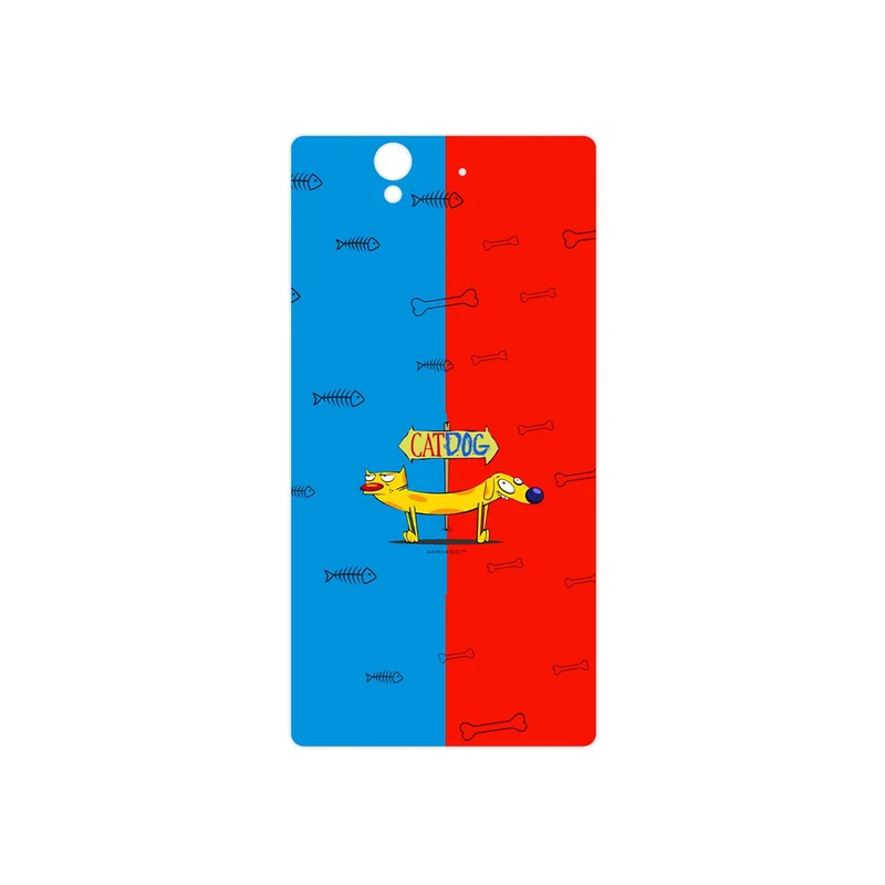 برچسب پوششی ماهوت مدل CatDog مناسب برای گوشی موبایل سونی Xperia Z