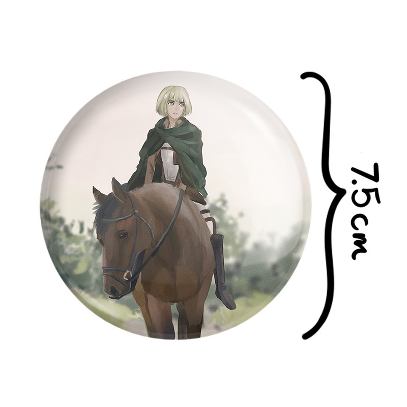 آینه جیبی خندالو طرح ارمین انیمه اتک آن تایتان Attack on Titan مدل تاشو کد 18585