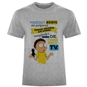 تی شرت آستین کوتاه مردانه مدل  Rick and Morty F712