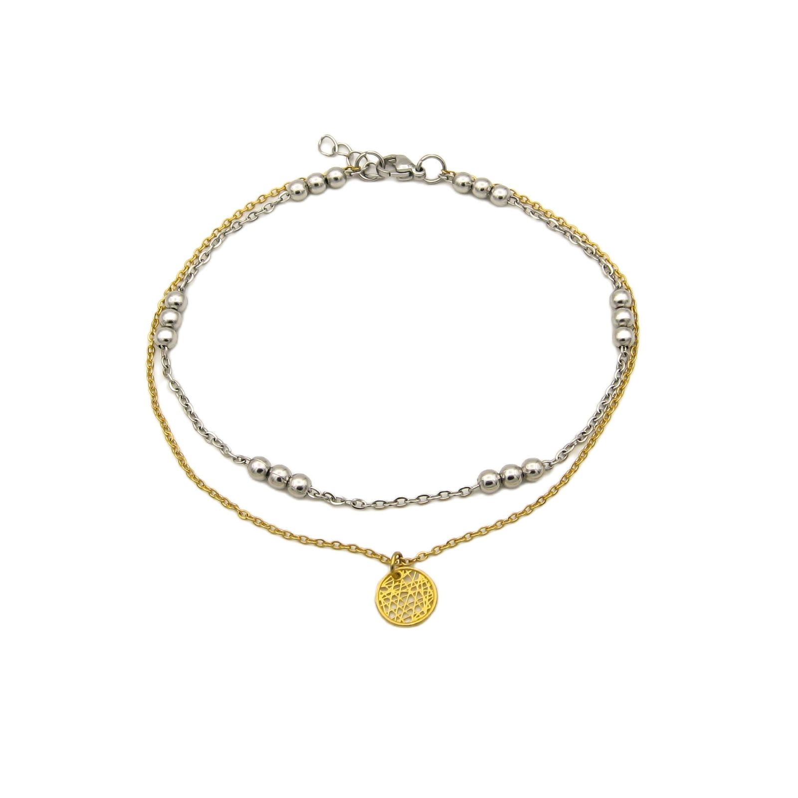 دستبند طلا 18 عیار زنانه مانچو مدل bfg246 -  - 1