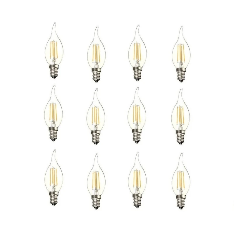لامپ فیلامنتی 6 وات مدل اشکی پایه  E14 بسته 12 عددی