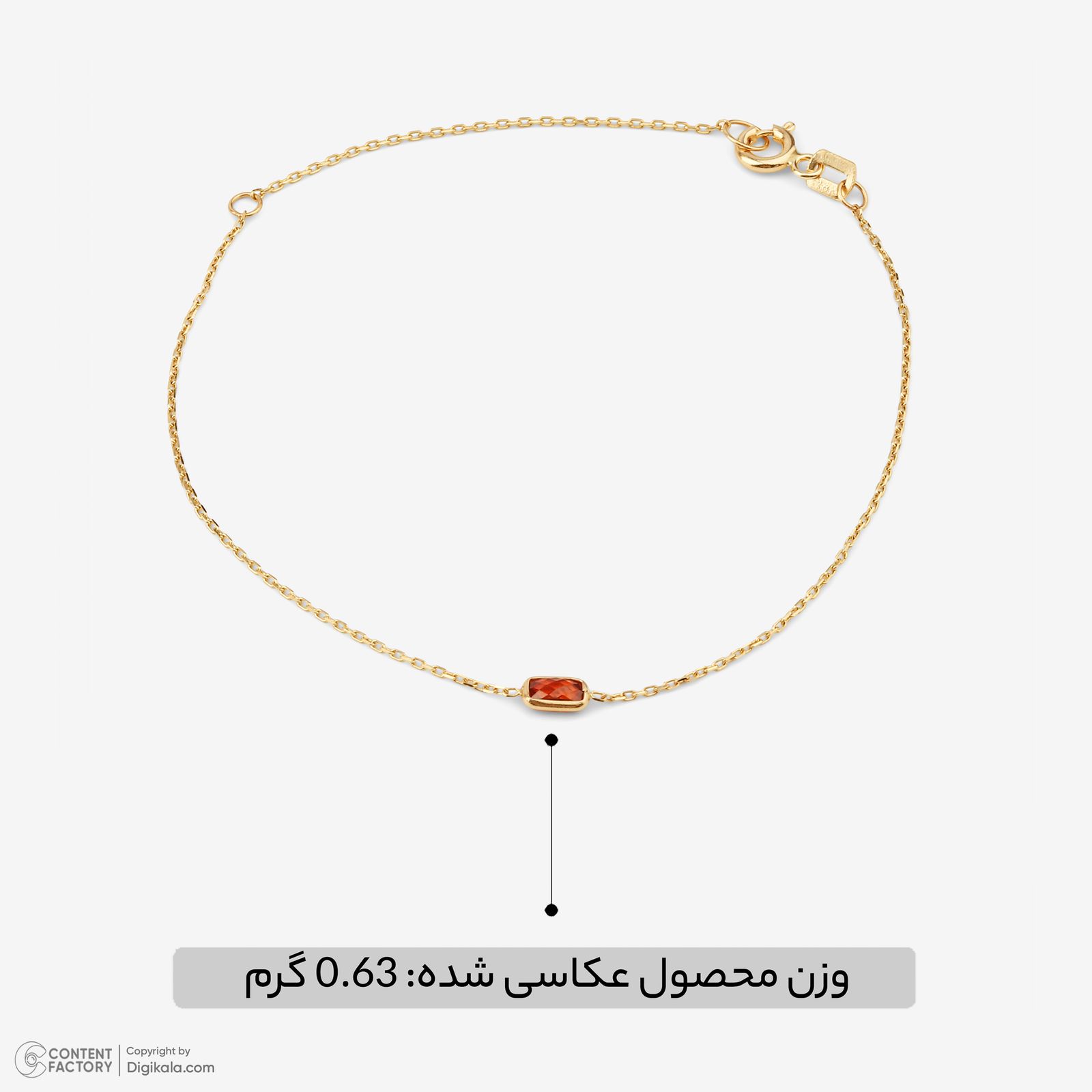 دستبند زنجیری طلا 18 عیار زنانه روبی آرت گالری مدل 299094 -  - 2