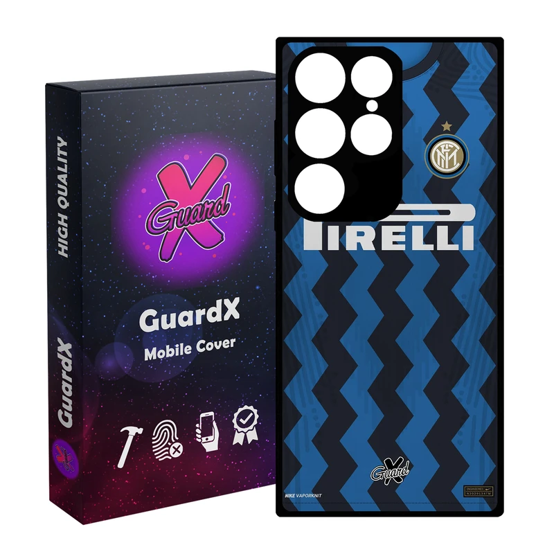 کاور گارد ایکس طرح اینتر میلان مدل Glass10236 مناسب برای گوشی موبایل سامسونگ Galaxy S24 Ultra