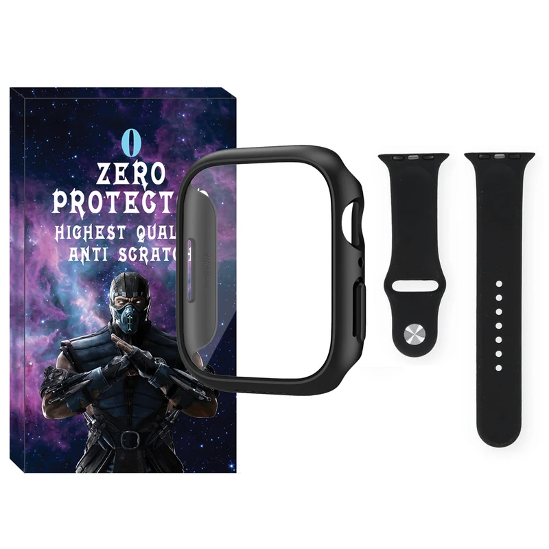 بند زیرو مدل Soft-Guard-ZR مناسب برای اپل واچ سری 7/8/9 سایز 41 میلی متری به همراه کاور