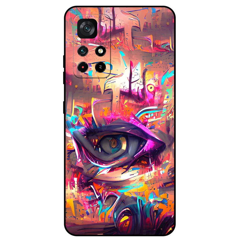 کاور مگافون طرح چشم مدل 2823 مناسب برای گوشی موبایل شیائومی Poco M4 Pro 5G