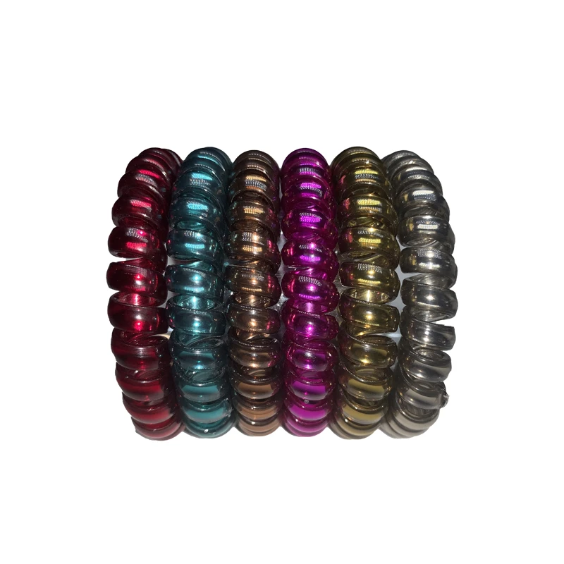 کش مو زنانه طرح سیم تلفنی اکلیلی مجموعه 6 عددی