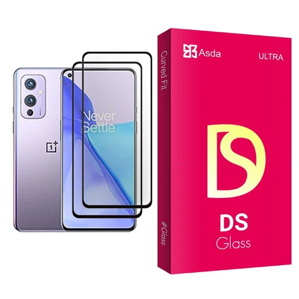 محافظ صفحه نمایش آسدا مدل DS Glass MIX002 مناسب برای گوشی موبایل وان پلاس 9 بسته دو عددی
