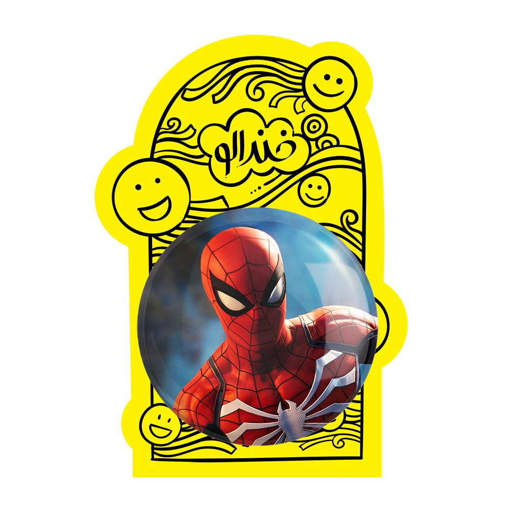 آینه جیبی خندالو مدل مرد عنکبوتی Spider Man  کد 13160