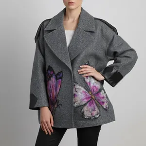 پالتو زنانه گره استایل مدل نقره بال