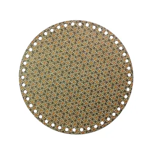 کفی تریکو بافی طرح خاتم مدل دایره 25