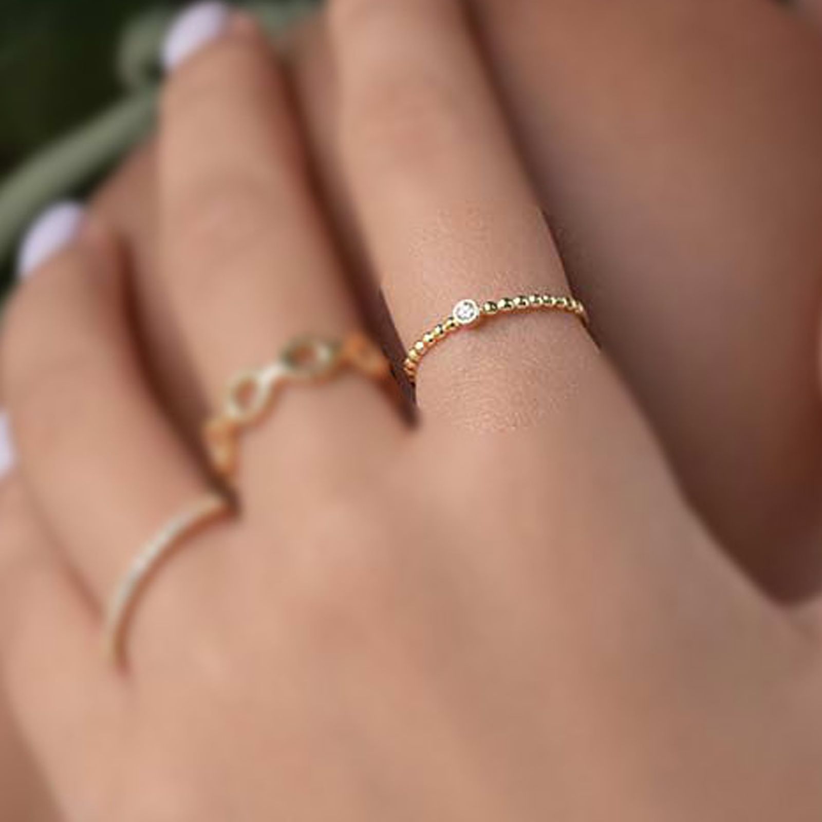 انگشتر طلا 18 عیار زنانه کیا گالری مدل AR585 - - 2