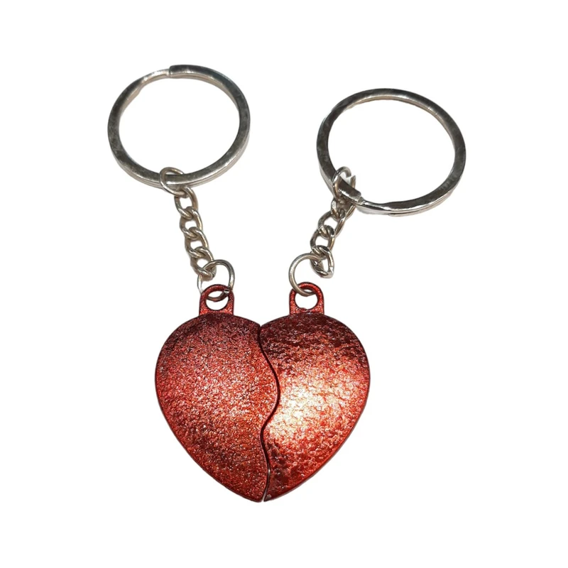 جاکلیدی مدل فلزی طرح قلب آهنربایی مجموعه دو عددی