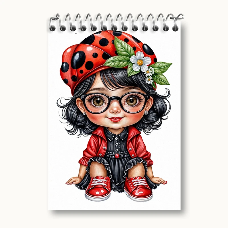 دفتر یادداشت 50 برگ خندالو مدل دخترانه کد N1211