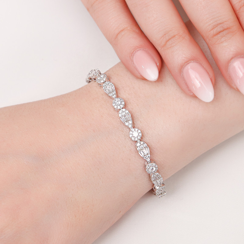 دستبند نقره زنانه مدل مجلسی  BI F9