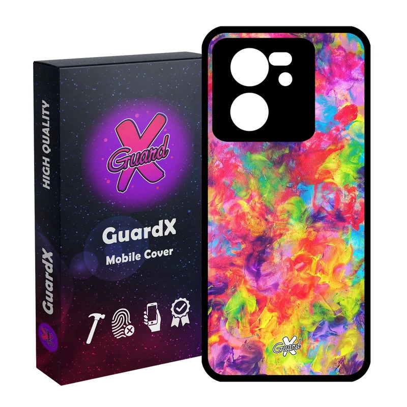 کاور گارد ایکس طرح رنگی مدل Glass10390 مناسب برای گوشی موبایل شیائومی 13T/13T Pro/Redmi K60 Ultra