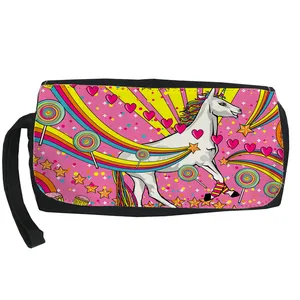 کیف لوازم آرایش دخترانه طرح یونیکورن کد Lu20